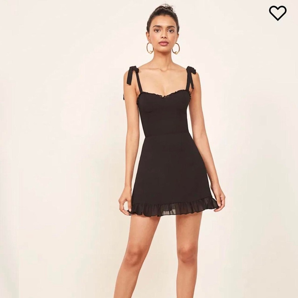 Reformation Christine Dress in Black